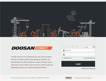 Tablet Screenshot of doosanconnect.com